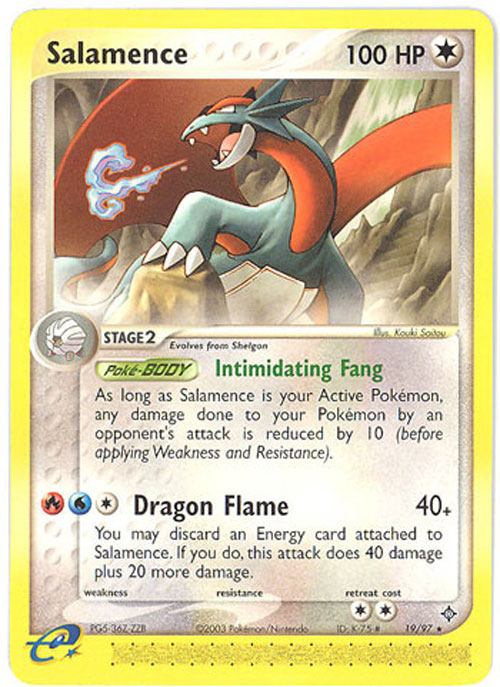 Pokemon Card - Dragon 19/97 - SALAMENCE (rare)