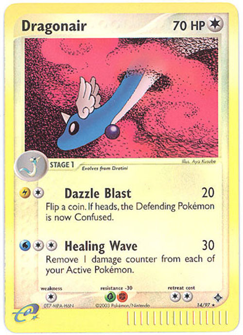 Pokemon Card - Dragon 14/97 - DRAGONAIR (reverse holo)