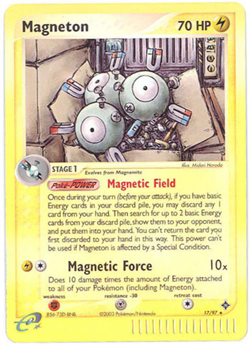 Pokemon Card - Dragon 17/97 - MAGNETON (reverse holo)