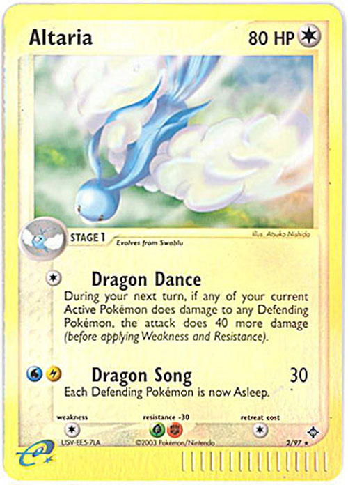 Pokemon Card - Dragon 2/97 - ALTARIA (reverse holo)