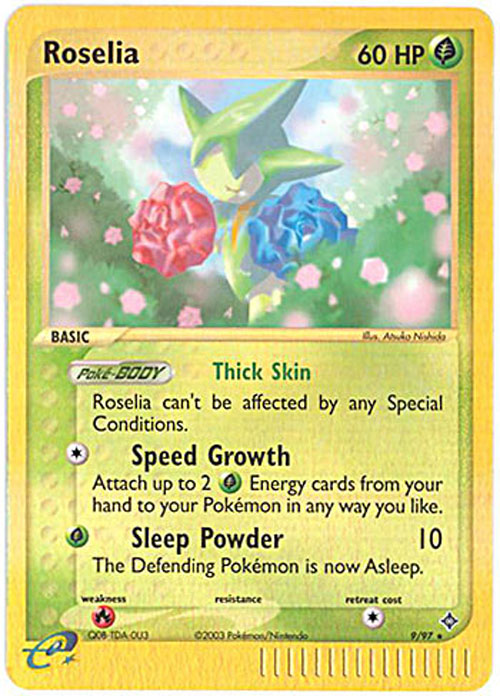 Pokemon Card - Dragon 9/97 - ROSELIA (reverse holo)
