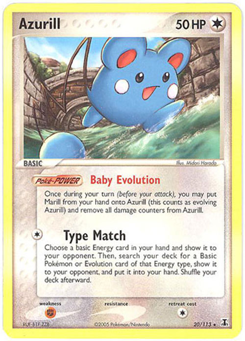 Pokemon Card - Delta Species 20/113 - AZURILL (rare)