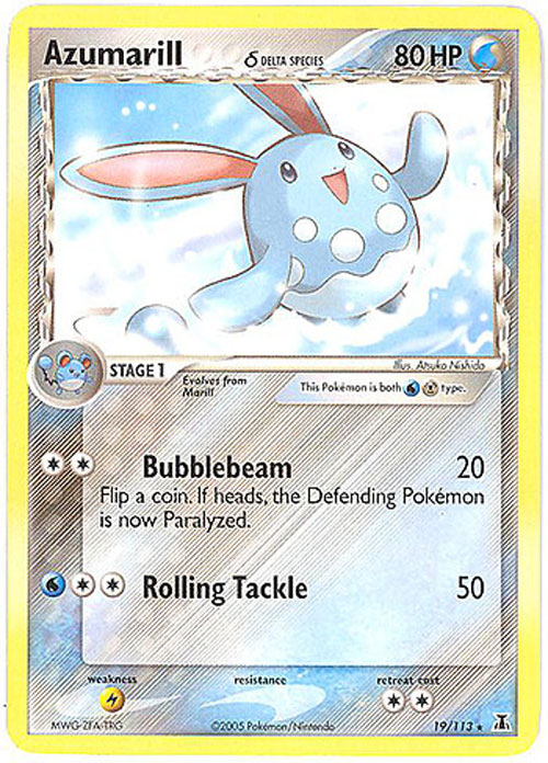 Pokemon Card - Delta Species 19/113 - AZUMARILL (rare)