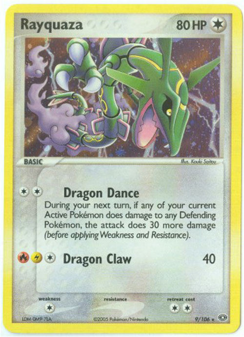 Pokemon Card - Emerald 9/106 - RAYQUAZA (holo-foil)
