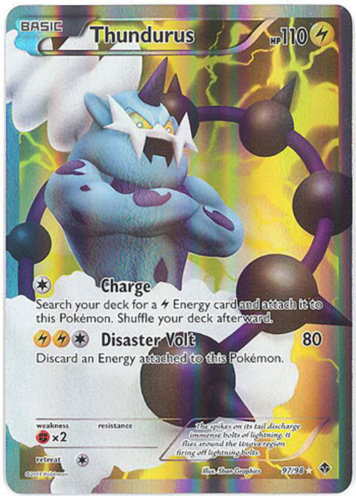 Pokemon Card - Emerging Powers 97/98 - THUNDURUS (holo-foil)