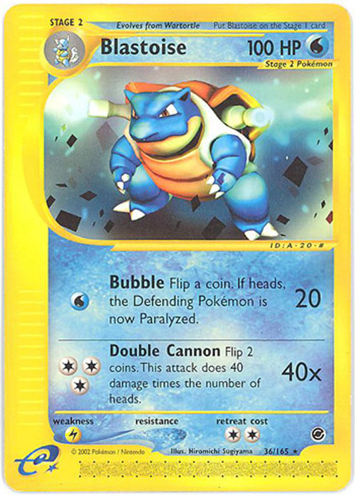 Pokemon Card - Expedition 36/165 - BLASTOISE (rare)