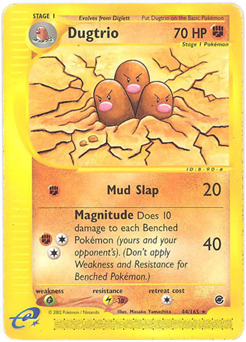 Pokemon Card - Expedition 44/165 - DUGTRIO (rare)