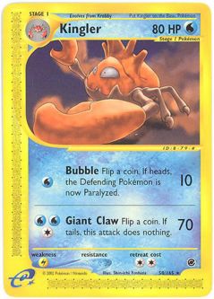 Pokemon Card - Expedition 50/165 - KINGLER (rare)