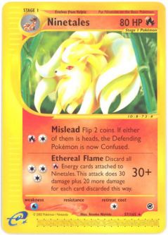 Pokemon Card - Expedition 57/165 - NINETALES (rare)