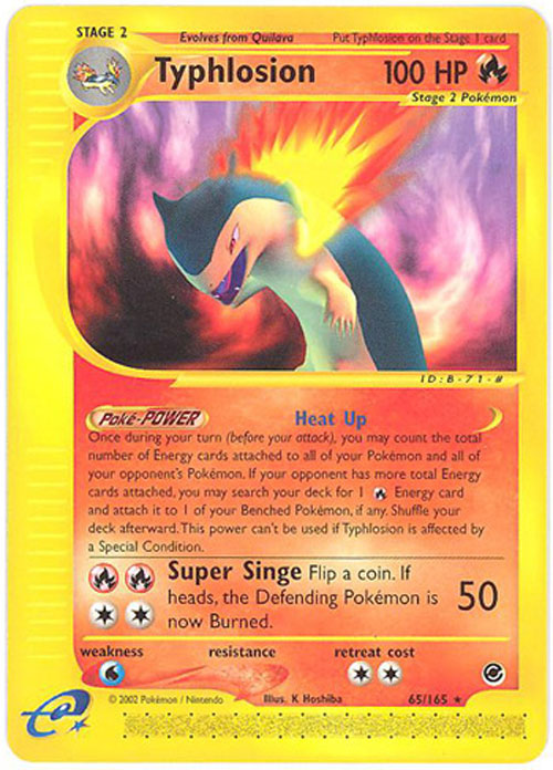 Pokemon Card - Expedition 65/165 - TYPHLOSION (rare)