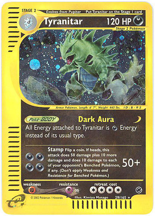 Pokemon Card - Expedition 29/165 - TYRANITAR (holo-foil)