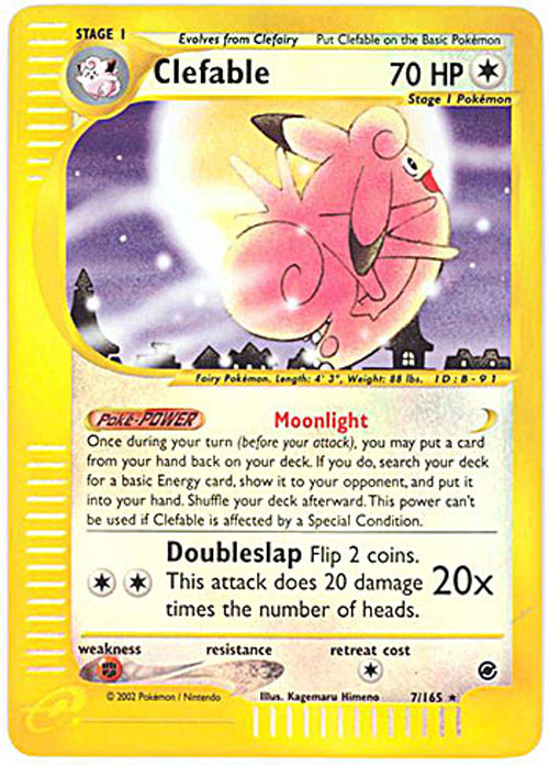 Pokemon Card - Expedition 7/165 - CLEFABLE (holo-foil)