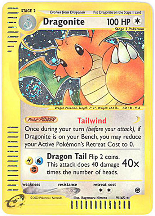 Pokemon Card - Expedition 9/165 - DRAGONITE (holo-foil)