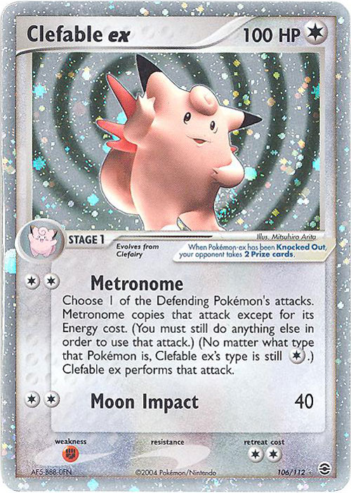 Pokemon Card - Fire Red Leaf Green 106/112 - CLEFABLE EX (holo-foil)