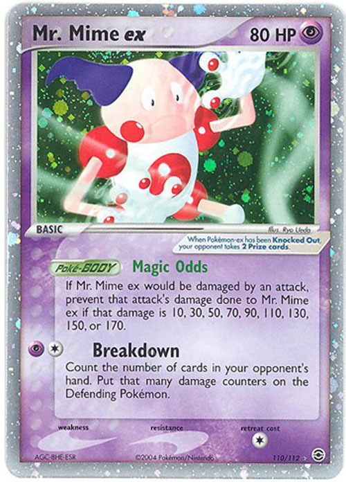 Pokemon Card - Fire Red Leaf Green 110/112 - MR. MIME EX (holo-foil)