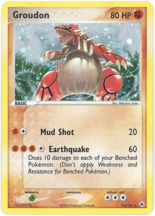 Pokemon Card - Hidden Legends 102/101 - GROUDON (holo-foil)