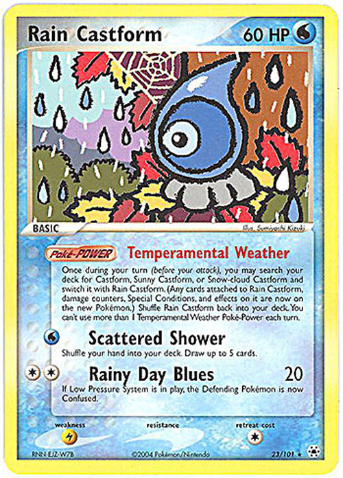Pokemon Card - Hidden Legends 23/101 - RAIN CASTFORM (rare)