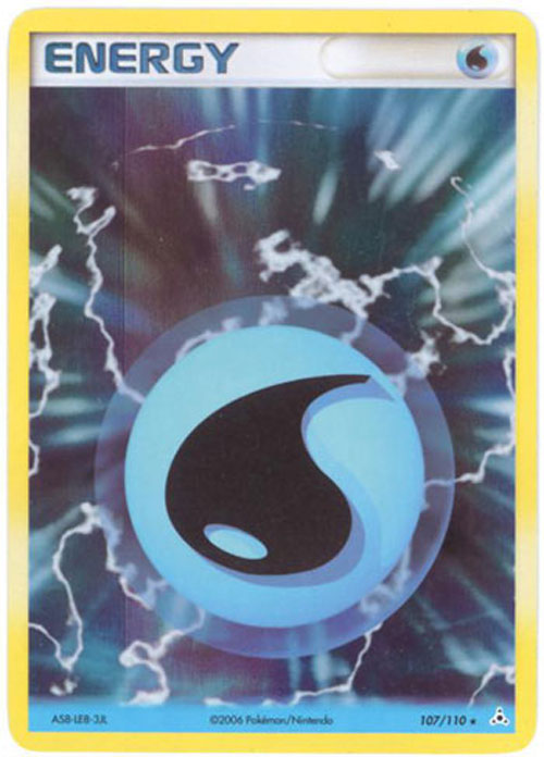 Pokemon Card - Holon Phantoms 107/110 - WATER ENERGY (holo-foil)