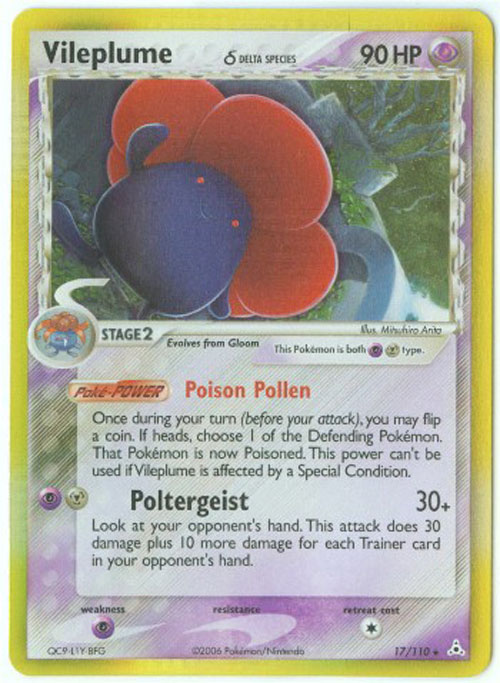 Pokemon Card - Holon Phantoms 17/110 - VILEPLUME (holo-foil)