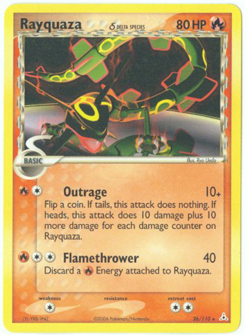Pokemon Card - Holon Phantoms 26/110 - RAYQUAZA (rare)