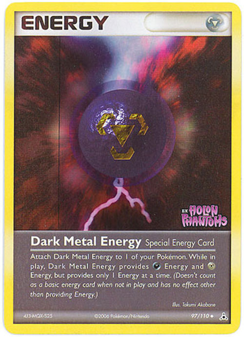 Pokemon Card 97/110 - DARK METAL ENERGY (reverse holo)