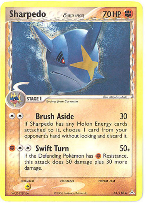 Pokemon Card - Holon Phantoms 53/110 - SHARPEDO (uncommon)