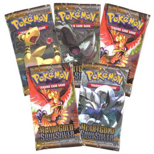 Pokemon Cards - HEART GOLD SOUL SILVER - Booster Packs (5 pack lot)
