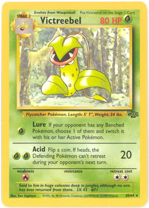 Pokemon Card - Jungle 30/64 - VICTREEBEL (rare)