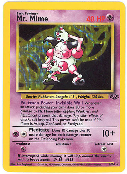 Pokemon Card - Jungle 6/64 - MR. MIME (holo-foil)