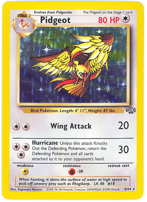 Pokemon Card - Jungle 8/64 - PIDGEOT (holo-foil)