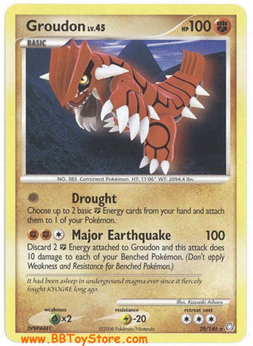 Pokemon Card - Legends Awakened 29/146 - GROUDON Lv.45 (rare)