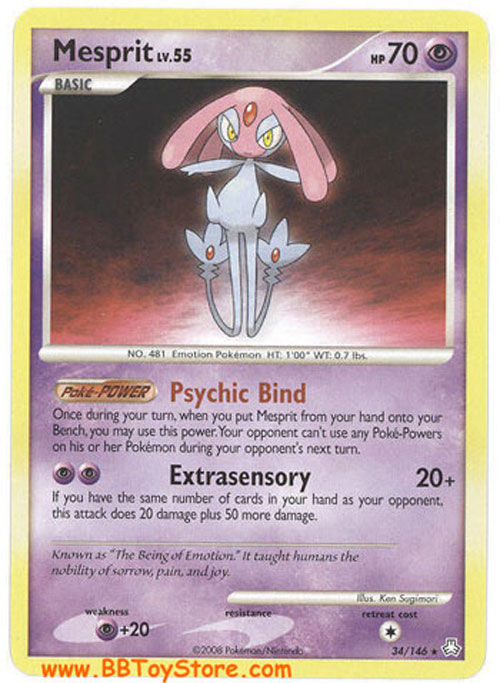 Pokemon Card - Legends Awakened 34/146 - MESPRIT Lv.55  (rare)