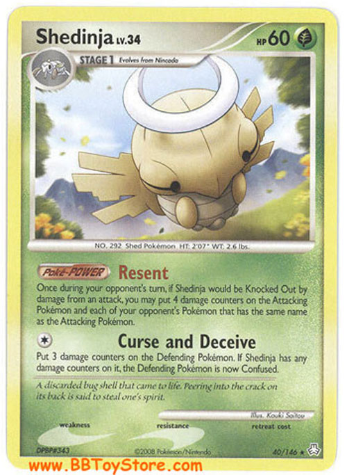 Pokemon Card - Legends Awakened 40/146 - SHEDINJA Lv.34  (rare)