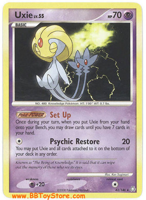 Pokemon Card - Legends Awakened 43/146 - UXIE Lv.55 (rare)