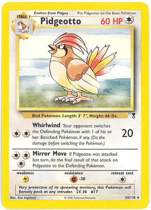 Pokemon Card - Legendary Collection 34/110 - PIDGEOTTO (rare)