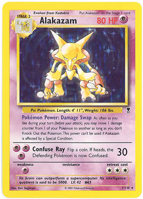 Pokemon Card - Legendary Collection 1/110 - ALAKAZAM (holo-foil)