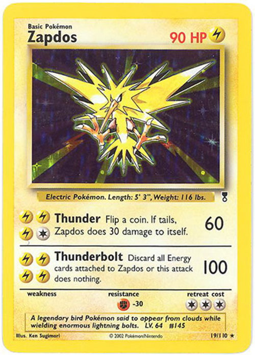 Pokemon Card - Legendary Collection 19/110 - ZAPDOS (holo-foil)