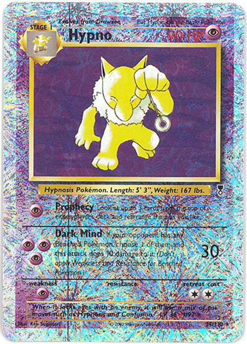 Pokemon Card - Legendary Collection 25/110 - HYPNO (reverse holo)