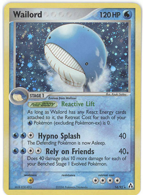 Pokemon Card - Legend Maker 14/92 - WAILORD (holo-foil)