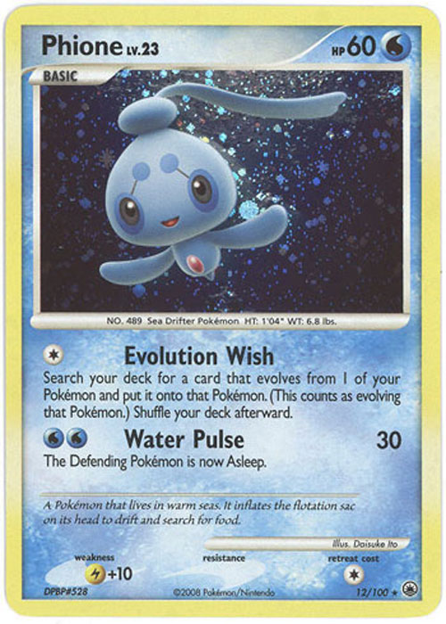 Pokemon Card - Majestic Dawn 12/100 - PHIONE Lv.23  (holo-foil)