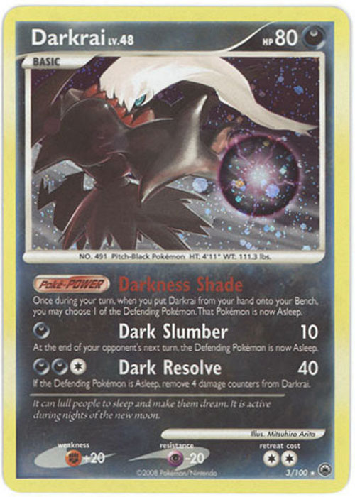 Pokemon Card - Majestic Dawn 3/100 - DARKRAI Lv. 48  (holo-foil)