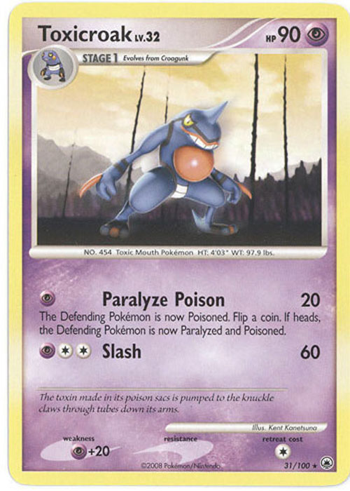 Pokemon Card - Majestic Dawn 31/100 - TOXICROAK Lv.32 (rare)