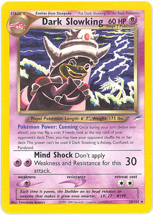 Pokemon Card - Neo Destiny 20/105 - DARK SLOWKING (rare)