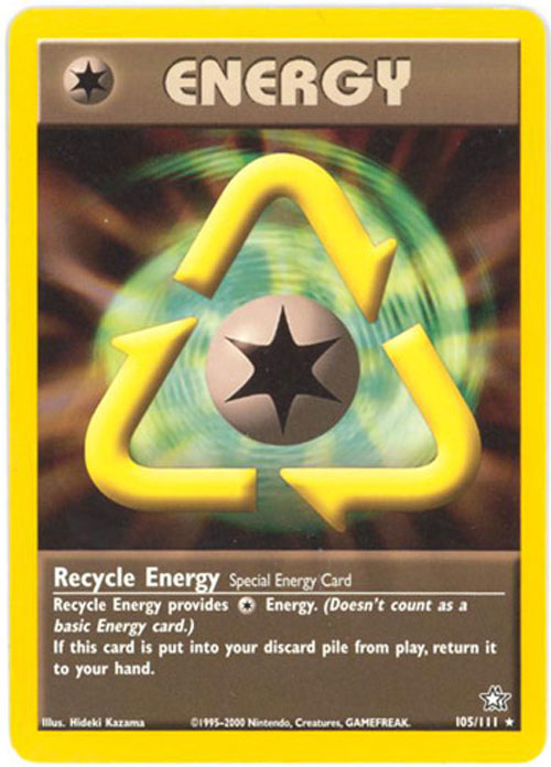 Pokemon Card - Neo Genesis 105/111 - RECYCLE ENERGY (rare)