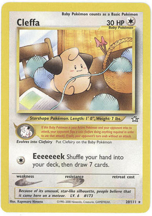 Pokemon Card - Neo Genesis 20/111 - CLEFFA (rare)