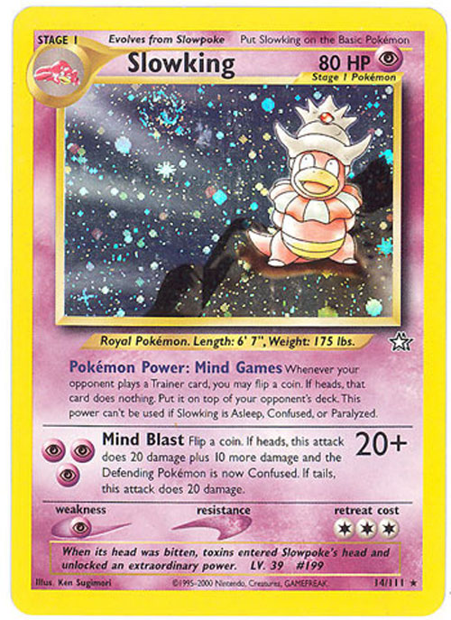 Pokemon Card - Neo Genesis 14/111 - SLOWKING (holo-foil)