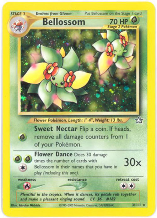 Pokemon Card - Neo Genesis 3/111 - BELLOSSOM (holo-foil)