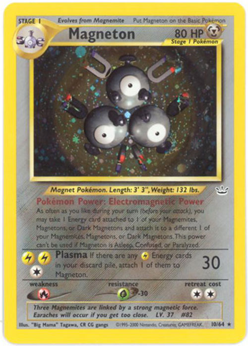 Pokemon Card - Neo Revelation 10/64 - MAGNETON (holo-foil)