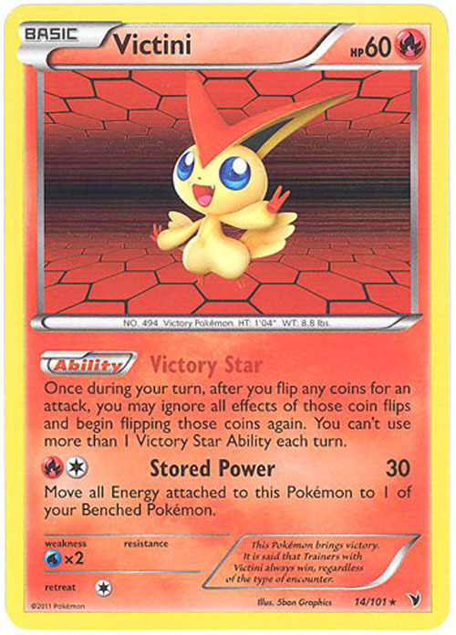 Pokemon Card - Noble Victories 14/101 - VICTINI (holo-foil)