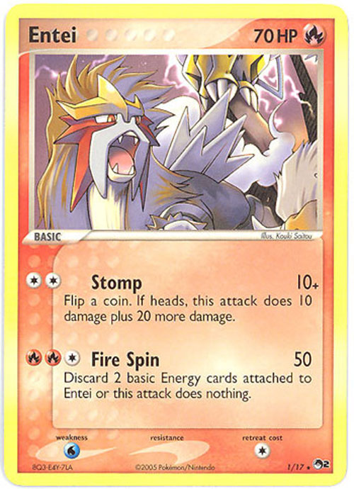 Pokemon Card - POP #2 Promo 1/17 - ENTEI (holo-foil)
